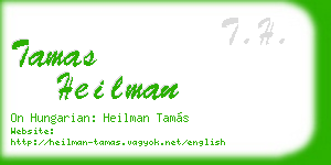 tamas heilman business card